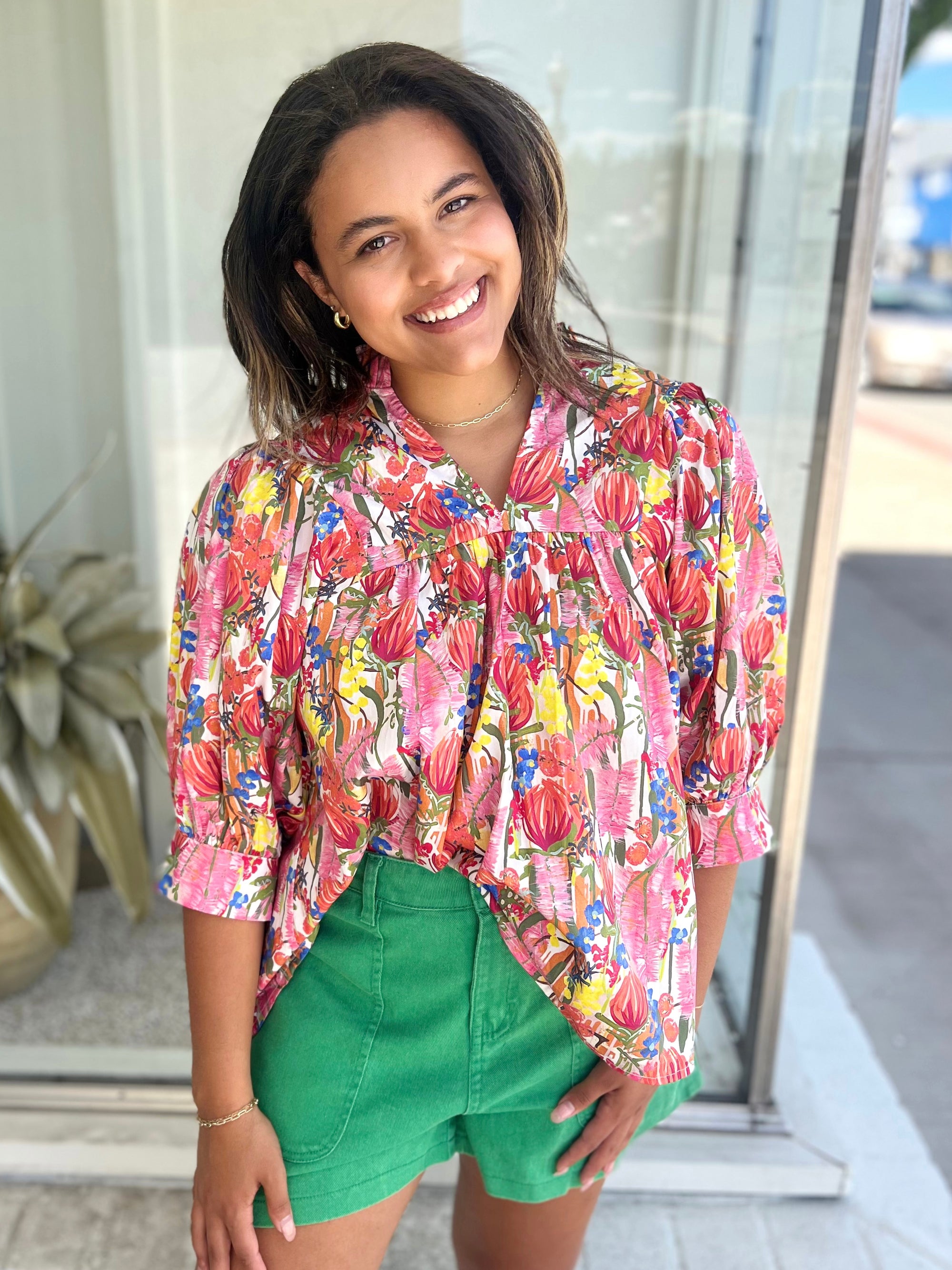 Greta Floral Top