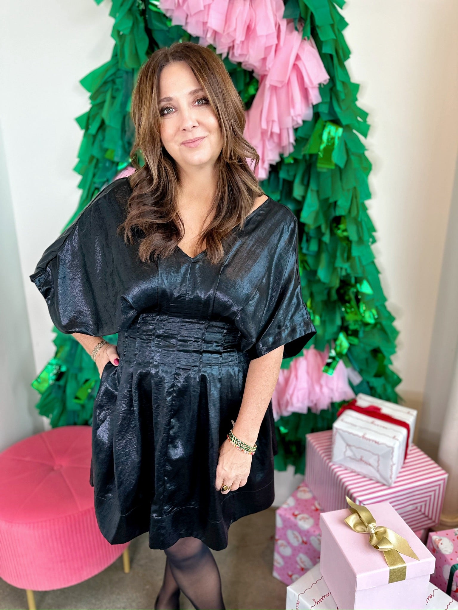 Bethany Metallic Mini Dress