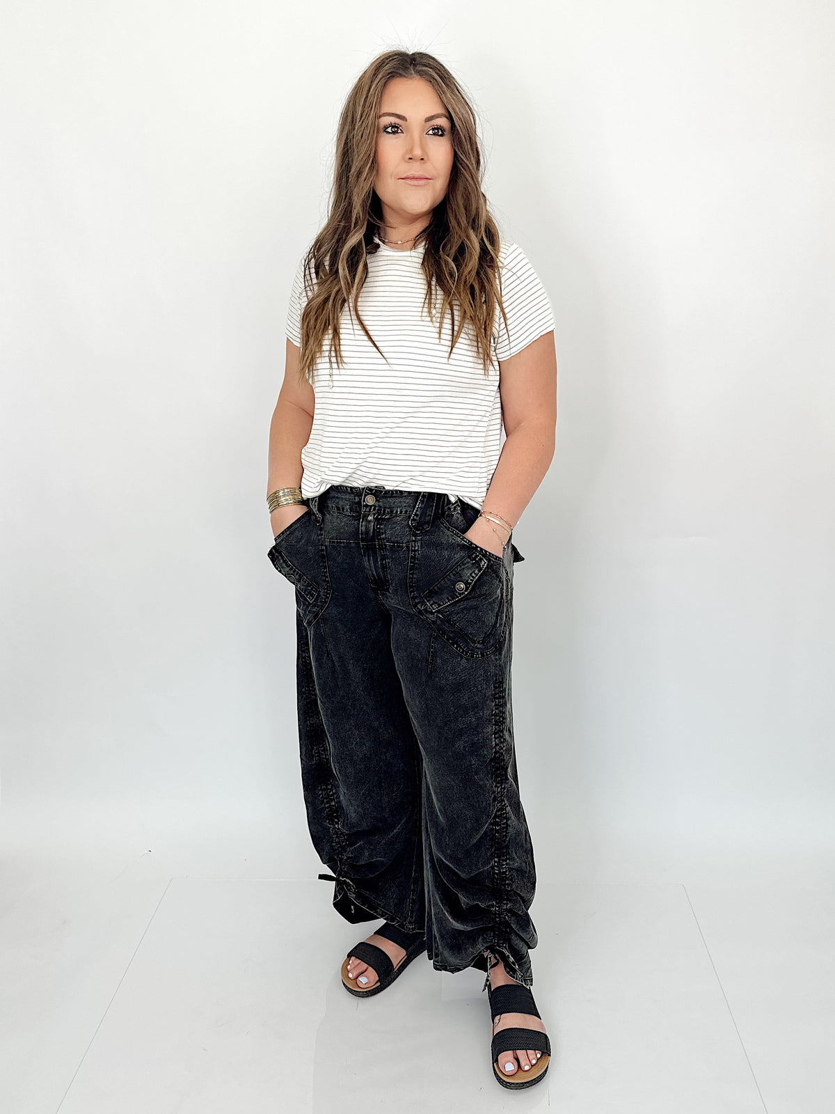 Jenny Tencel Capri Pants Black