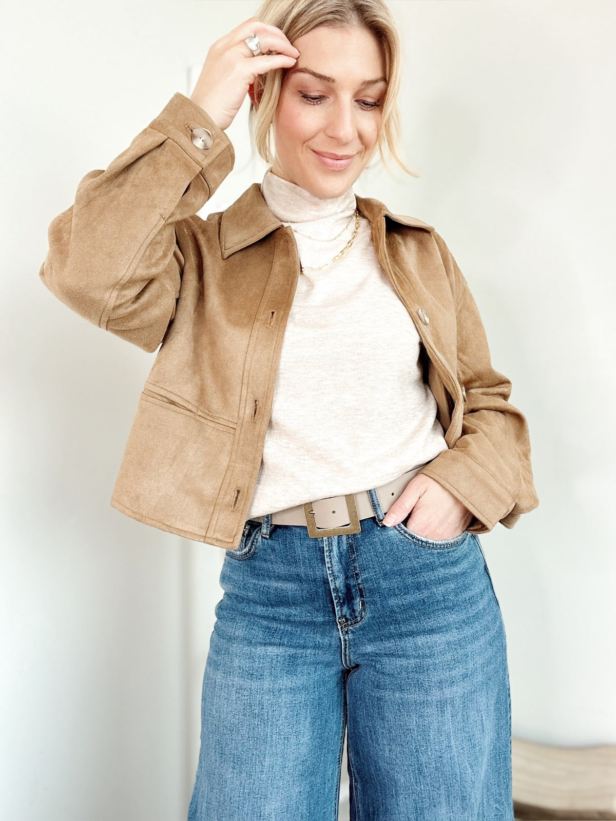 Sadie Suede Cropped Jacket