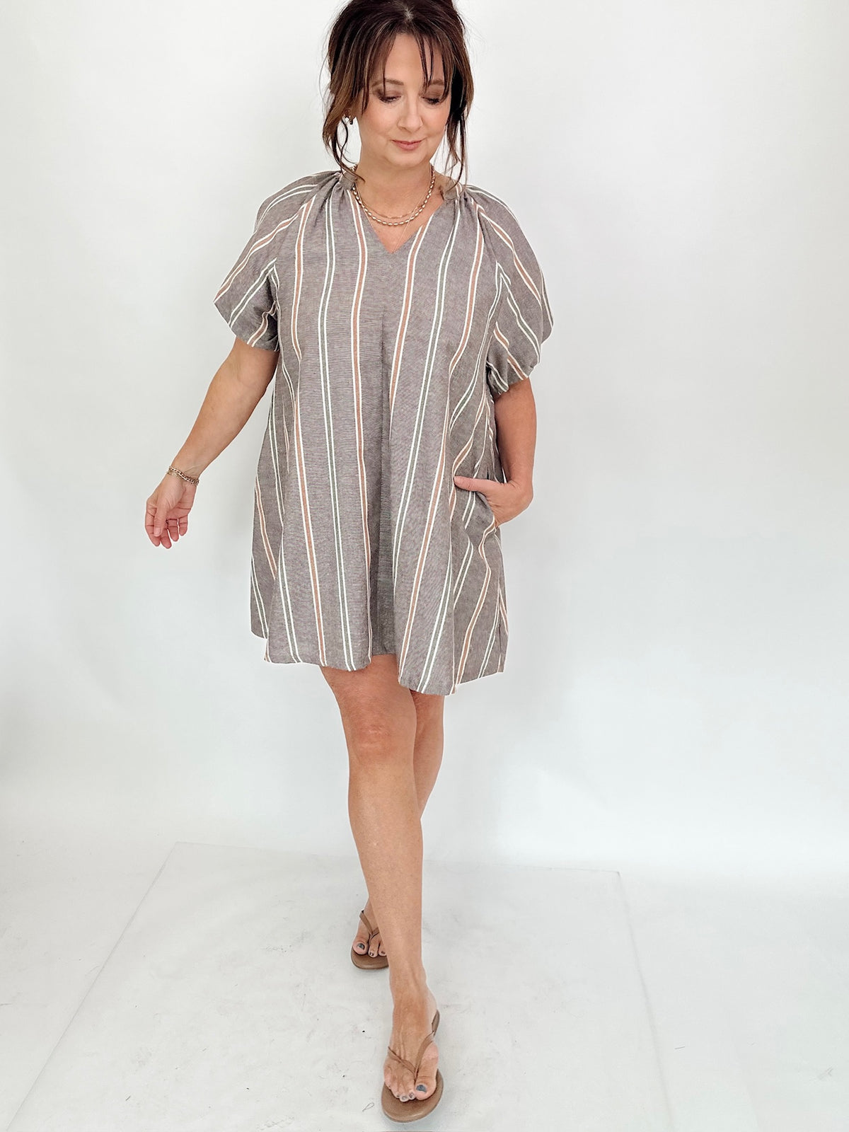 Isabel Striped Mini Dress