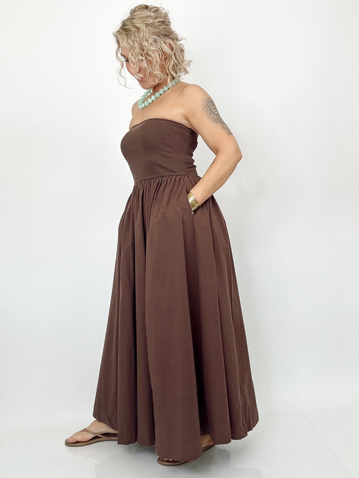 Lulu Strapless Midi Dress