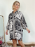 Bree Print Shirt Dress Black