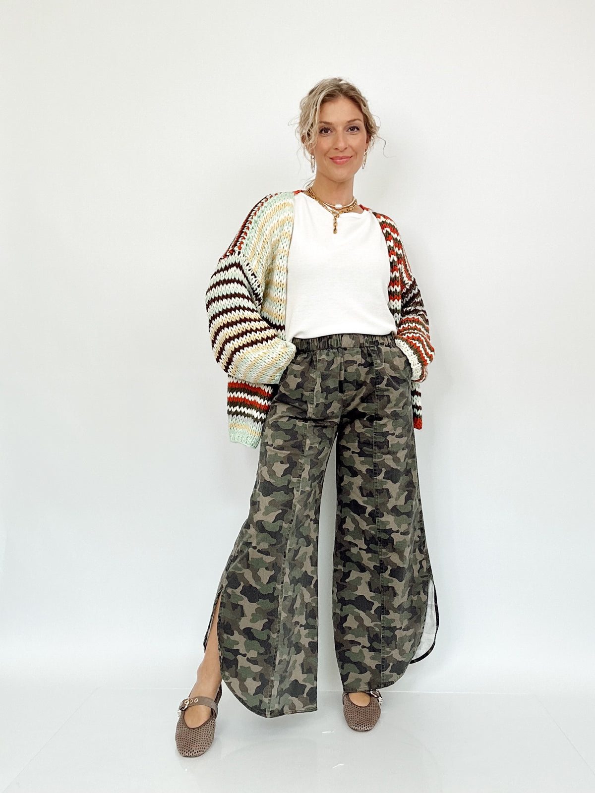 Nyla Tulip Washed Jeans Camo