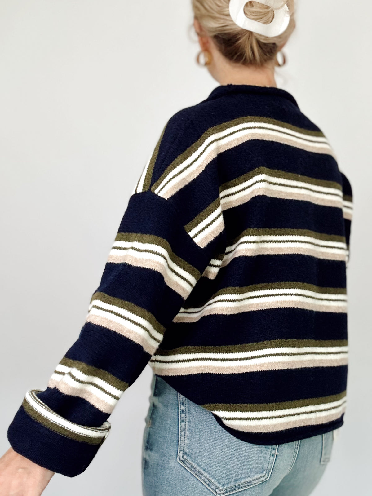 Avia Striped Knit Cardigan