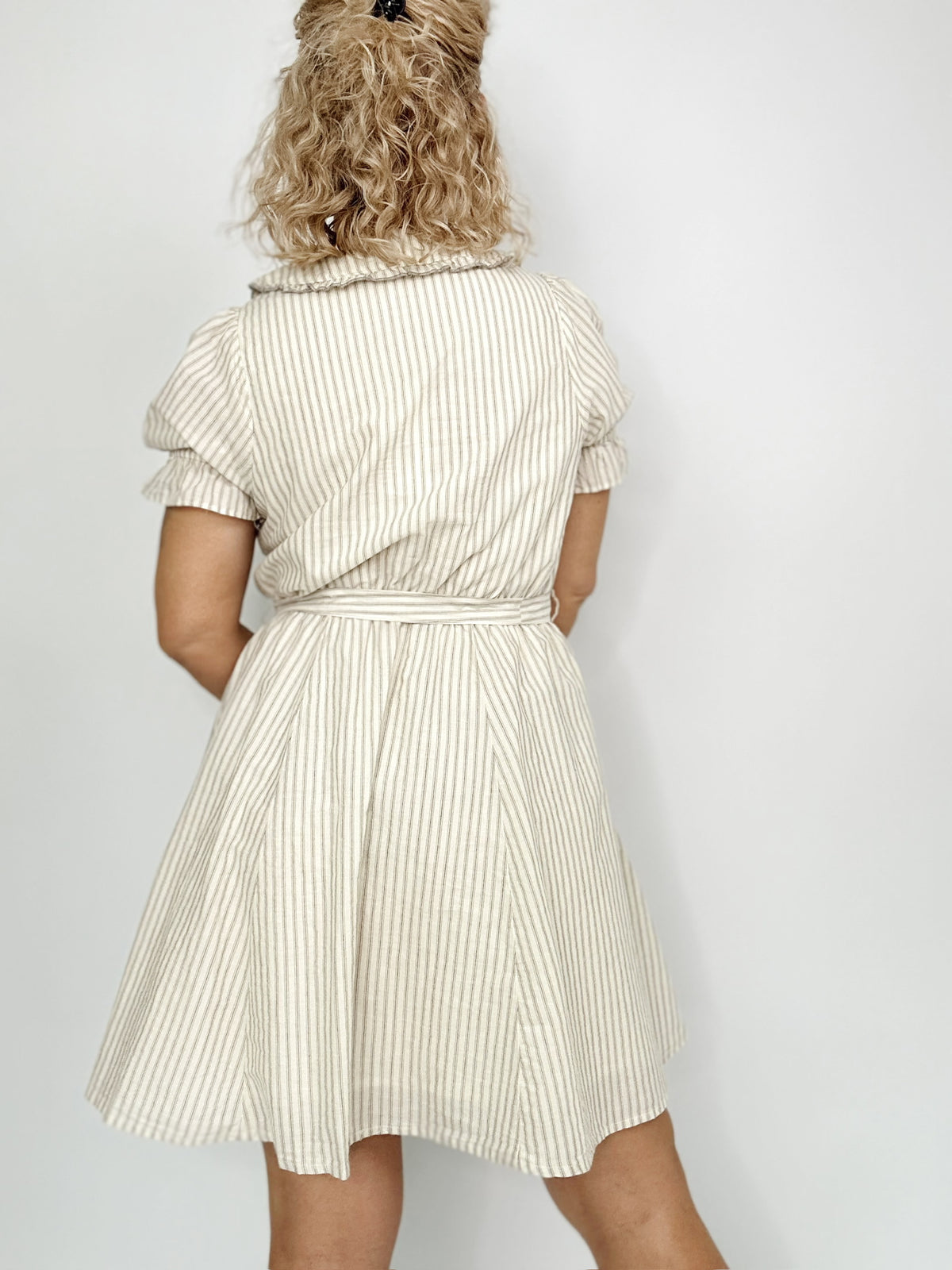 Charlotte Striped Ruffle Mini Dress