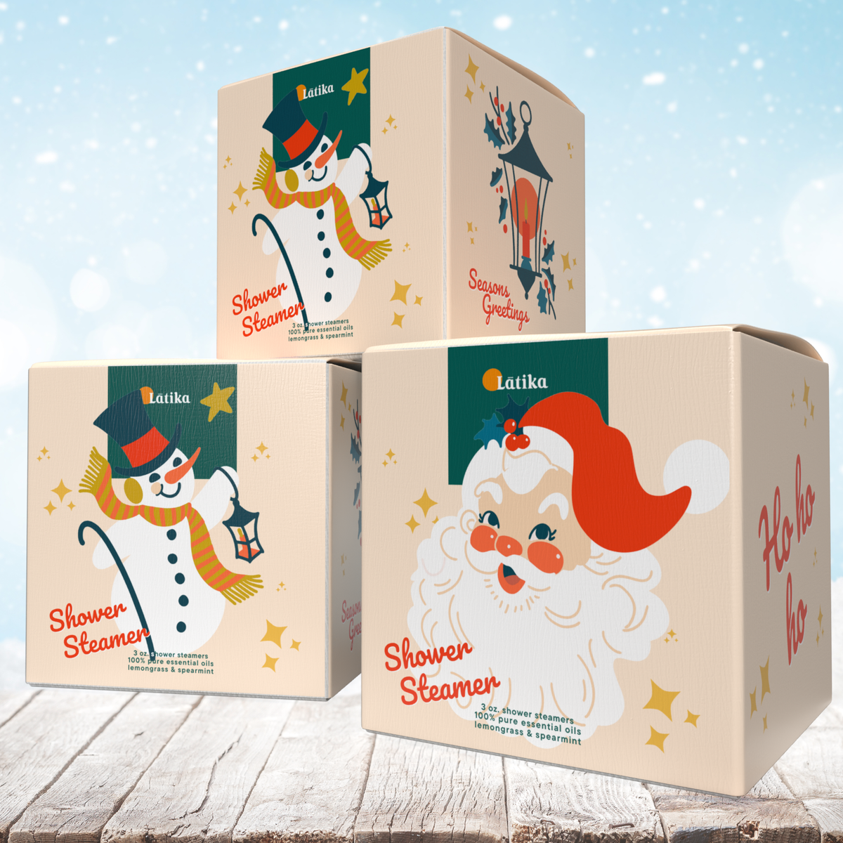 Shower Steamer Cube Santa
