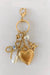 Porcelain Bow Heart Bear Bag Charm