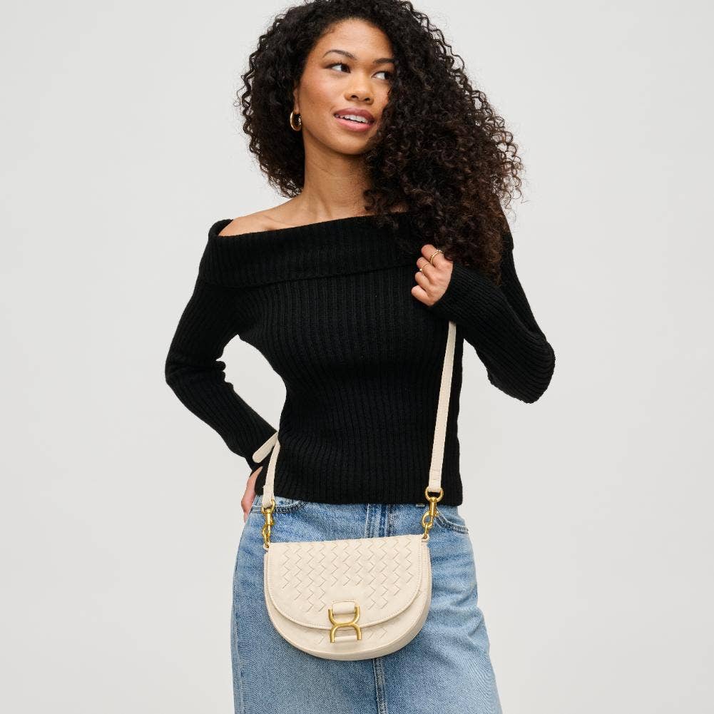 Alise Woven Crossbody Oatmilk