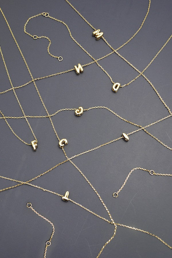 Mini Bubble Letter Necklace