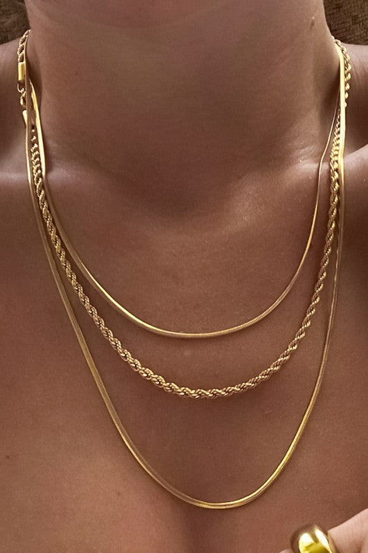 18k Gold Dipped Layered Necklace