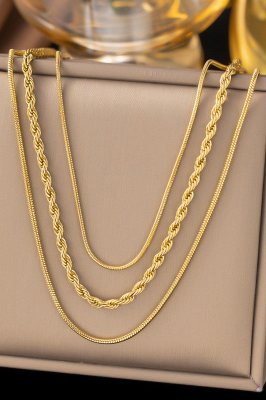 18k Gold Dipped Layered Necklace