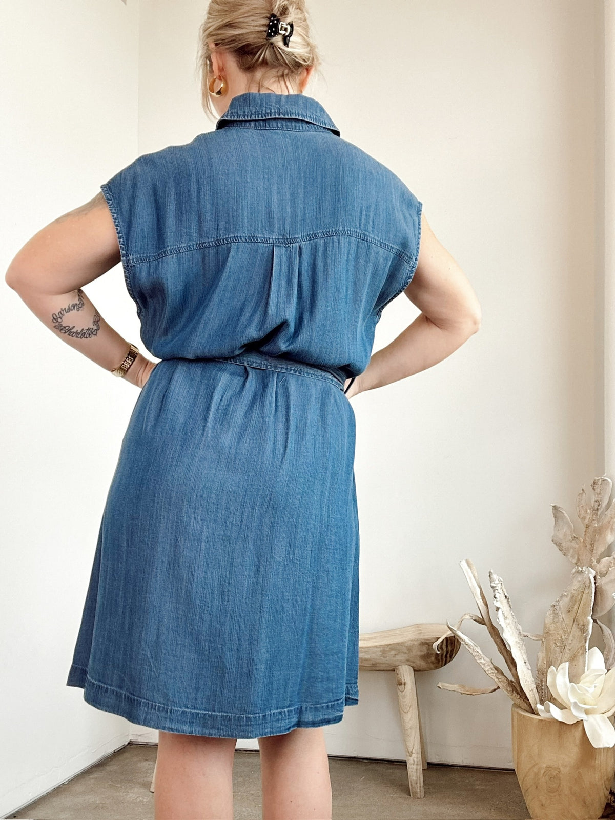 Marcy Tencel Mini Dress Med. Wash