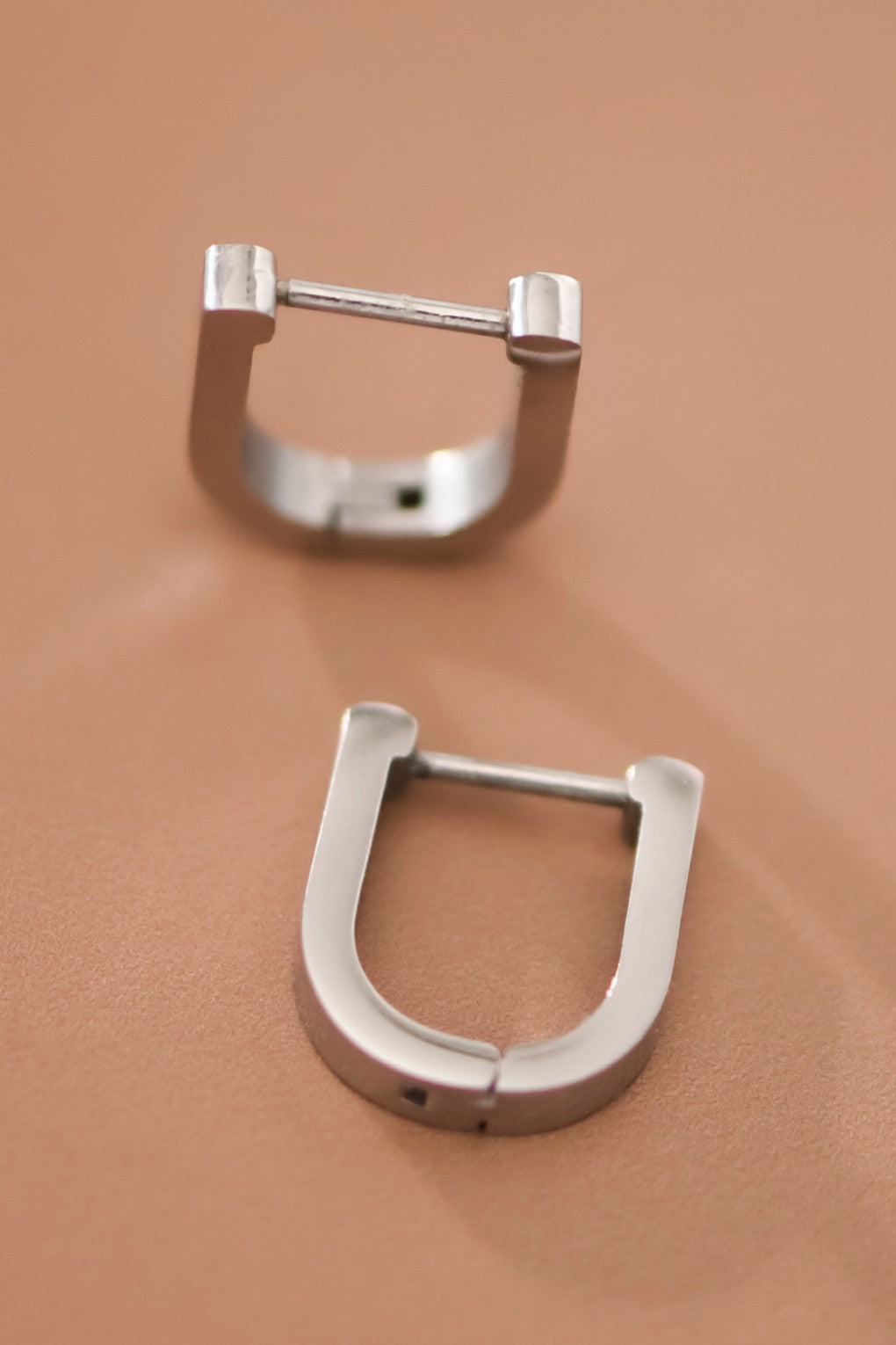 Non Tarnish Steel Tiny Hoops Sliver 7117