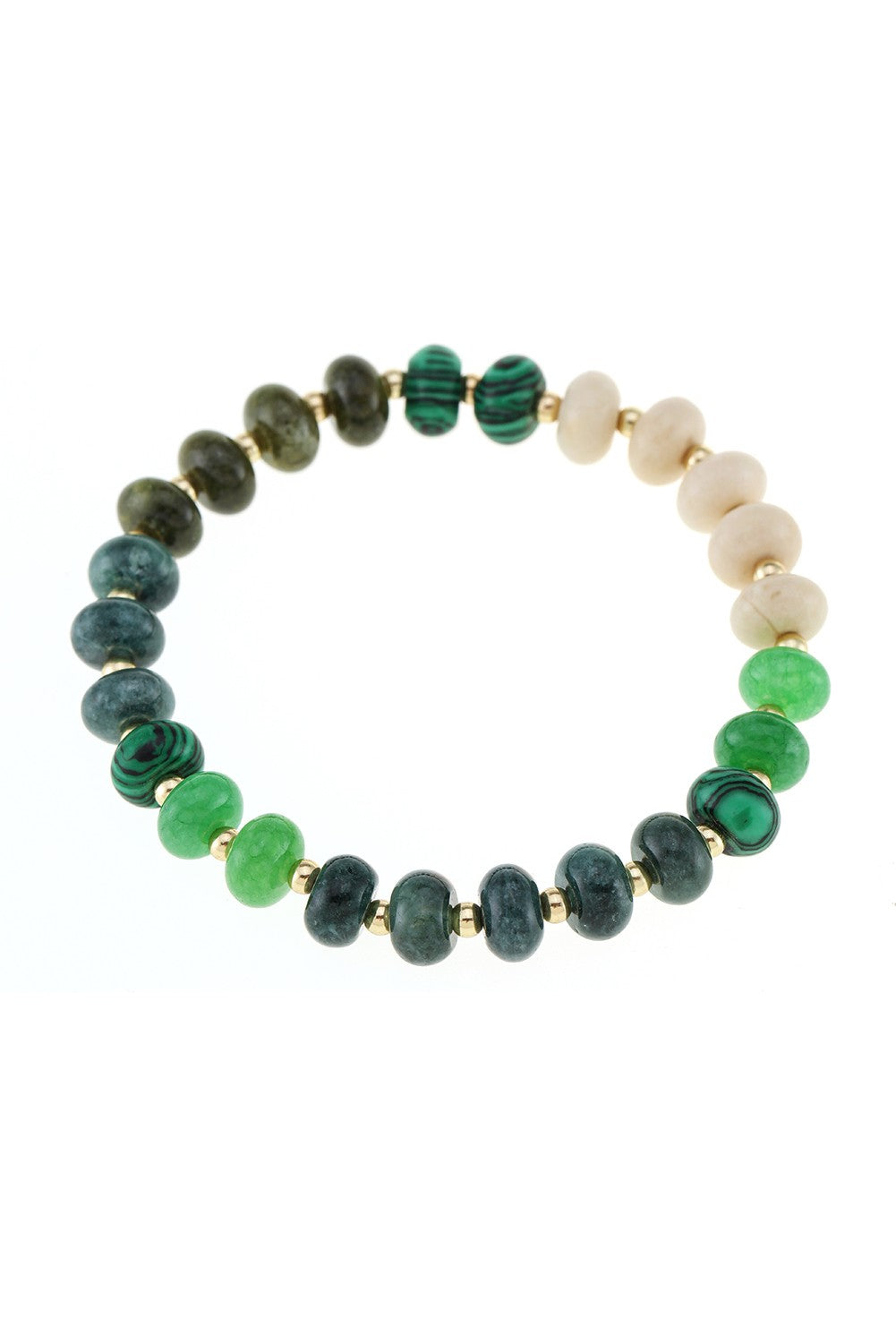 Agate Stretchy Bracelet Green