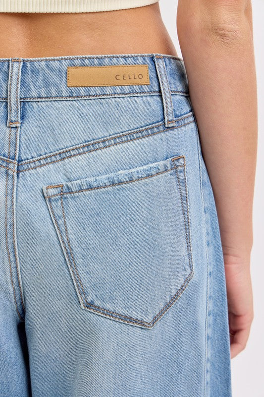 Kyle Mid Rise Wide Leg Jeans