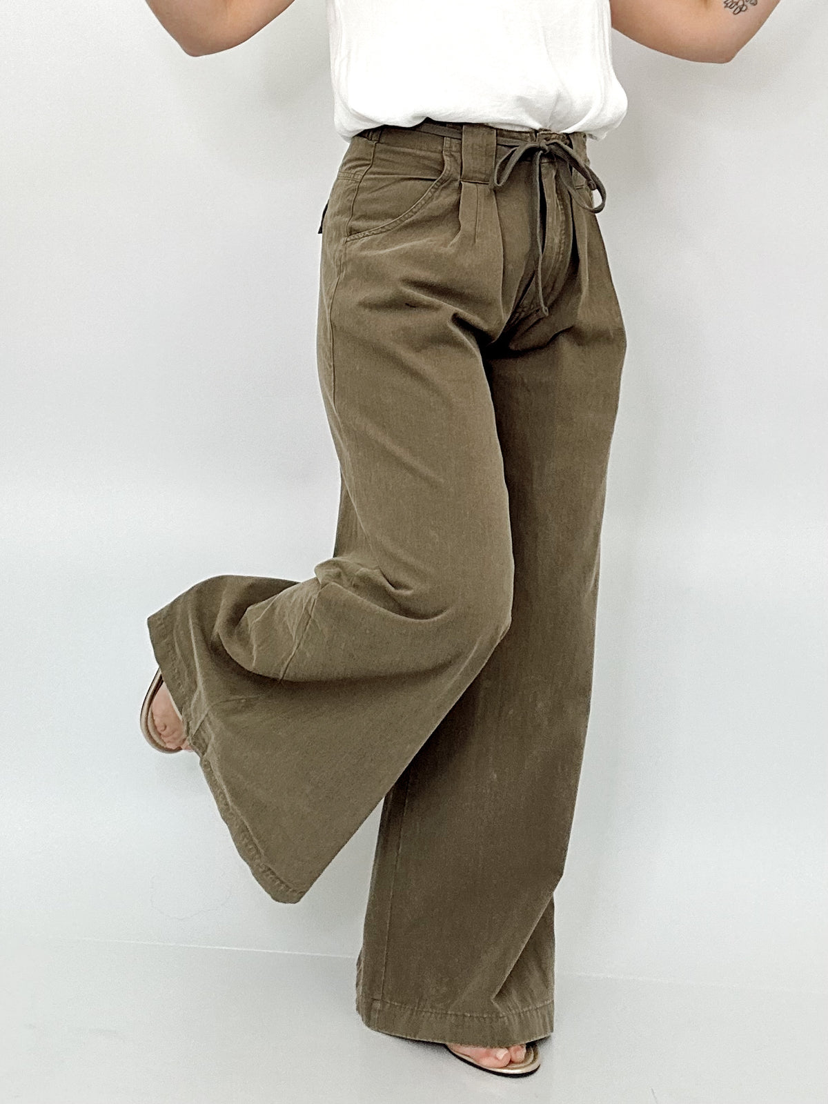 Alex Palazzo Pants Olive