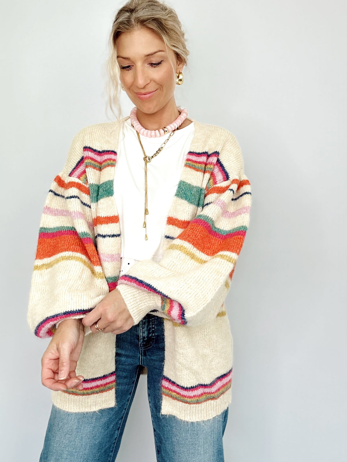 Evelyn Stripe Cardigan Multi