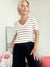 Demi Stripe Tee Toffee