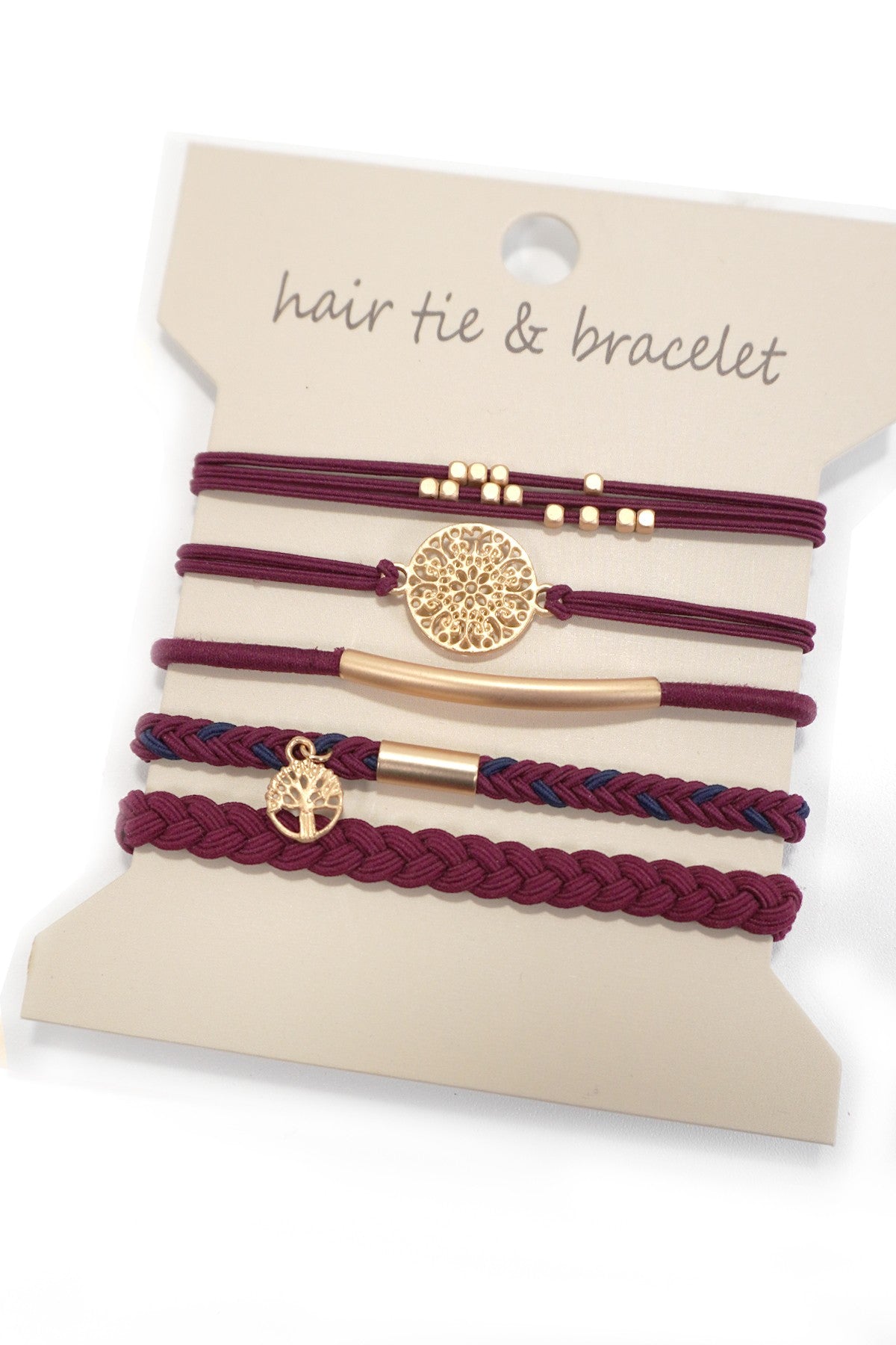 Boho Duel Function Knot Bracelet Hair Ties