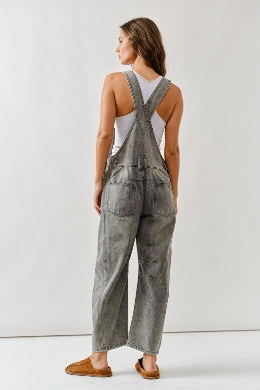 Rylie Denim Overall Grey Wash