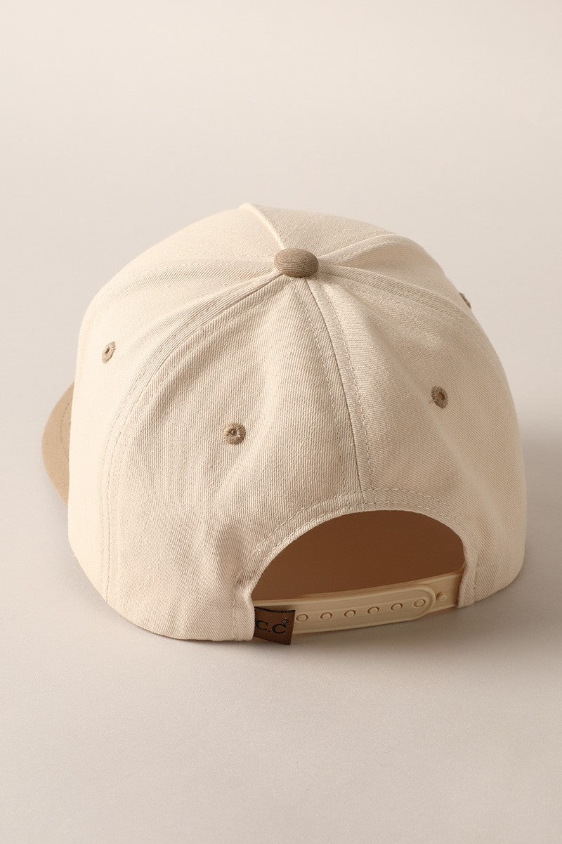 Mustache Lover Two-Tone Trucker Hat Beige