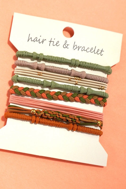 Boho Duel Function Knot Bracelet Hair Ties 40BH103