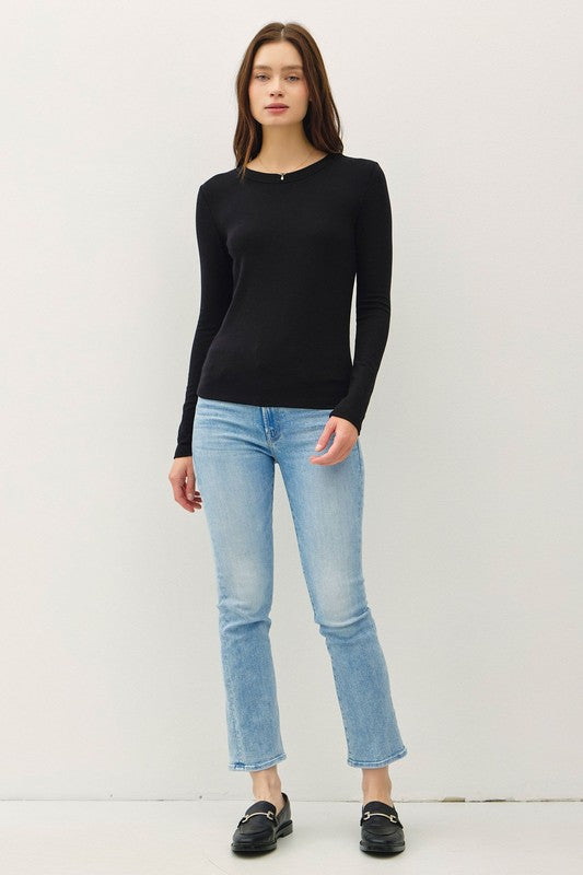 Callista Long Sleeve Top Black