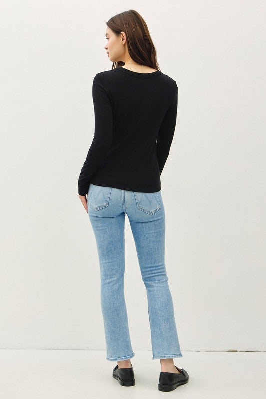 Callista Long Sleeve Top Black