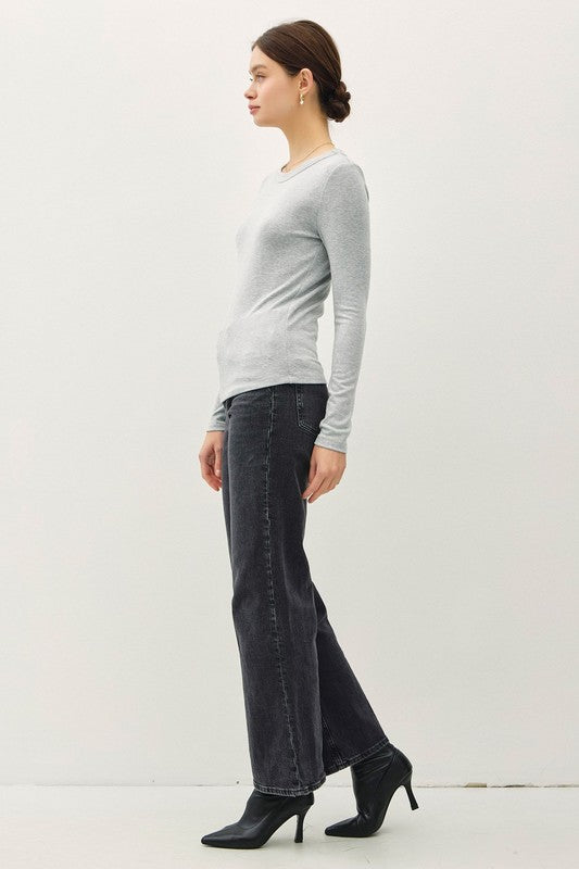 Callista Long Sleeve Top H. Grey