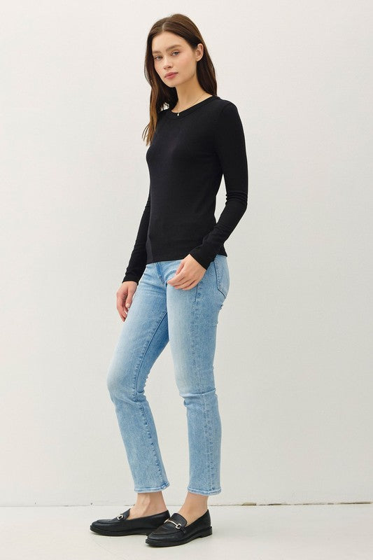 Callista Long Sleeve Top Black