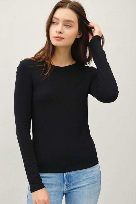 Callista Long Sleeve Top Black