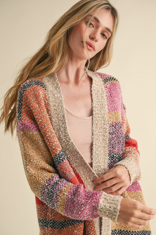 Kayla Color Block Cardigan