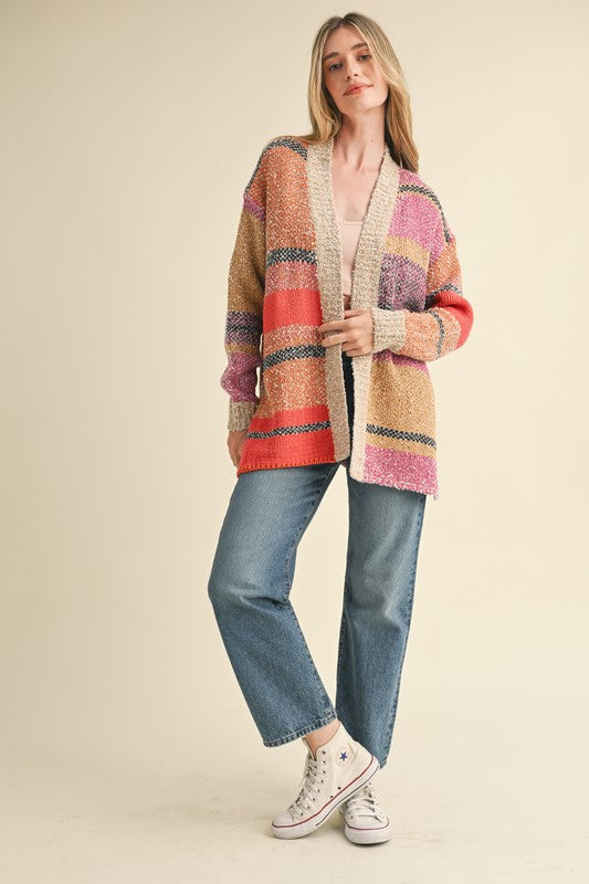 Kayla Color Block Cardigan