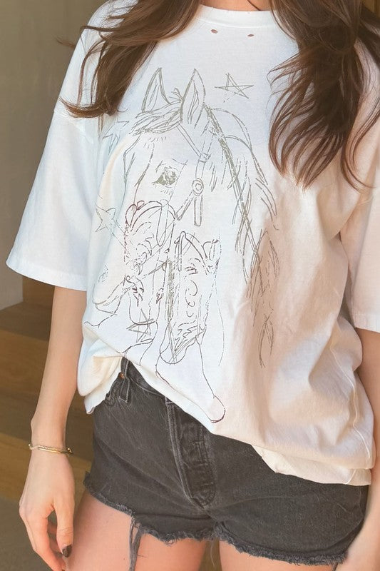 Sketch Horse Graphic Tee