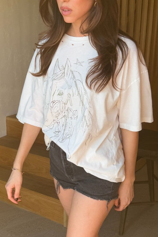 Sketch Horse Graphic Tee