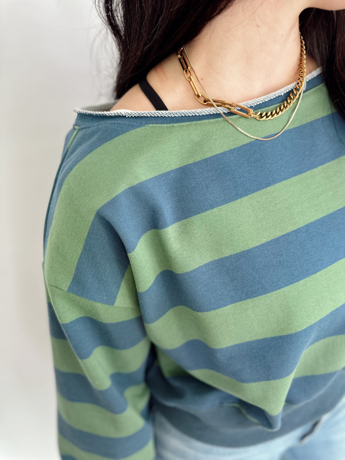 Jana Off The Shoulder Rugby Sweatshirt