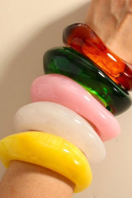 Resin Curved Bangle