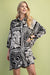 Bree Print Shirt Dress Black