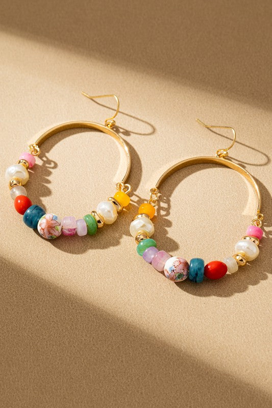 Fiesta Bloom Hoop Earrings