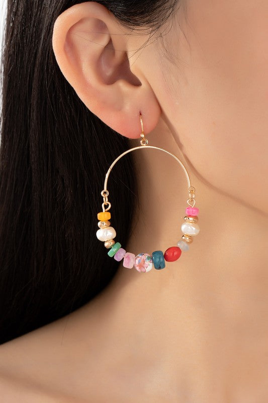 Fiesta Bloom Hoop Earrings