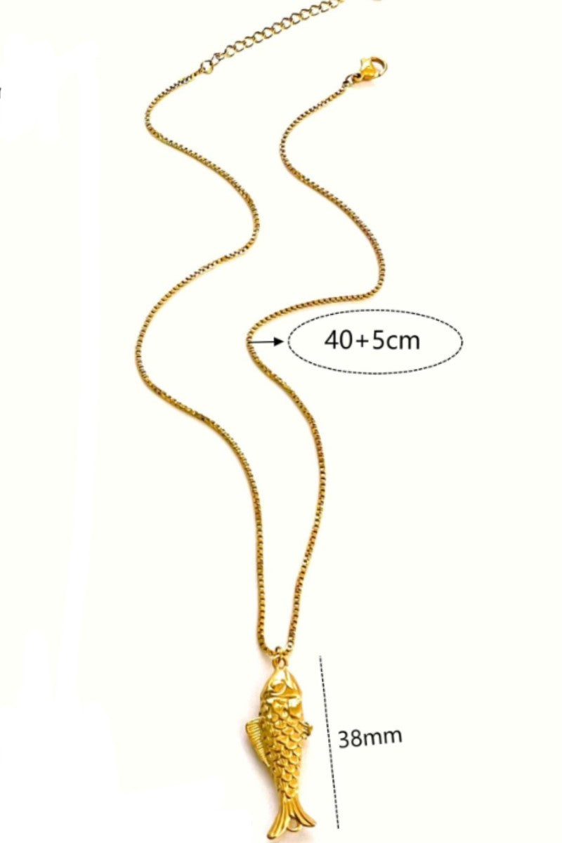 Fish Pendant Necklace 38MM