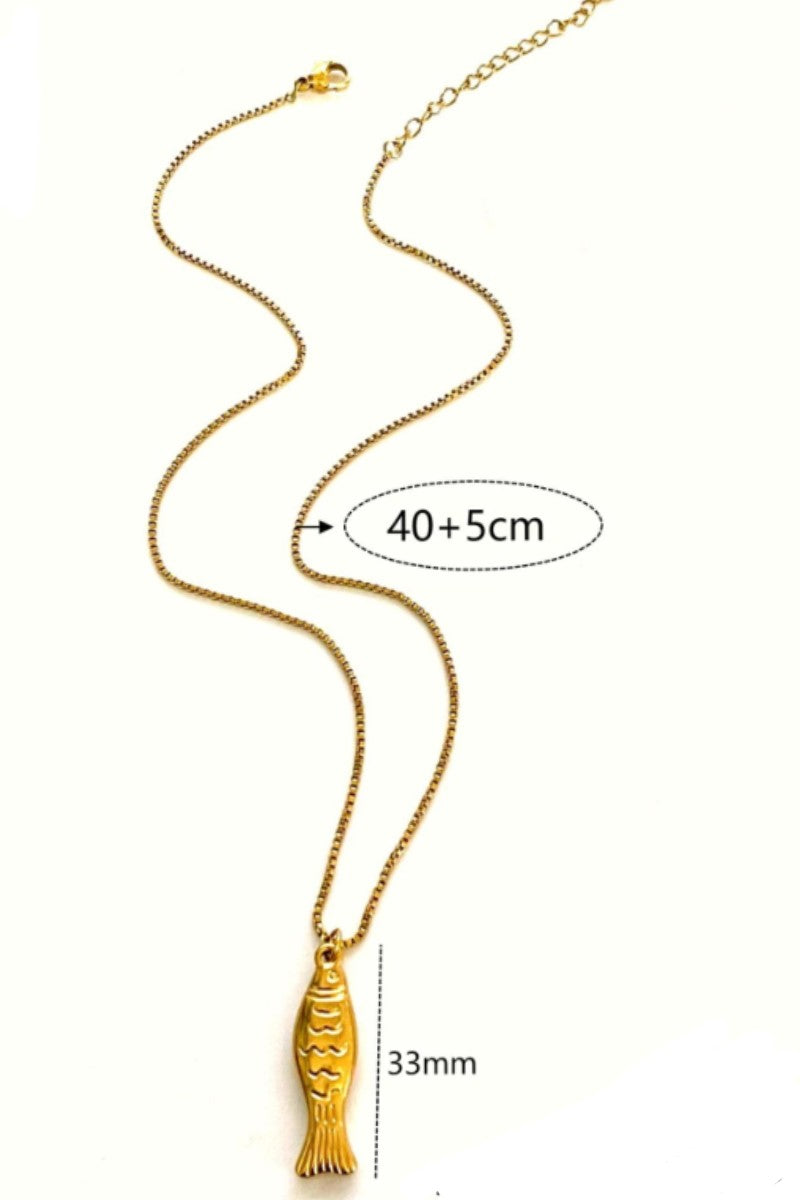 Fish Pendant Necklace 33MM