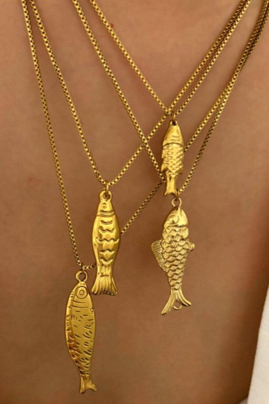 Fish Pendant Necklace 24MM