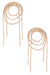 Metal Chain Hoop Tassel Earrings, Gold