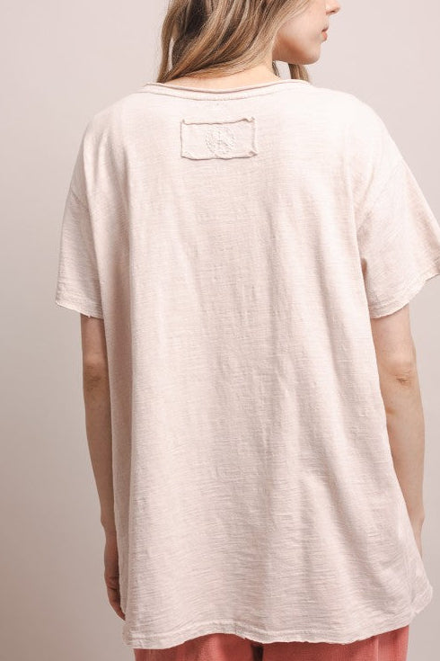 Bluevelvet Virgin Mary Print Washed Tee