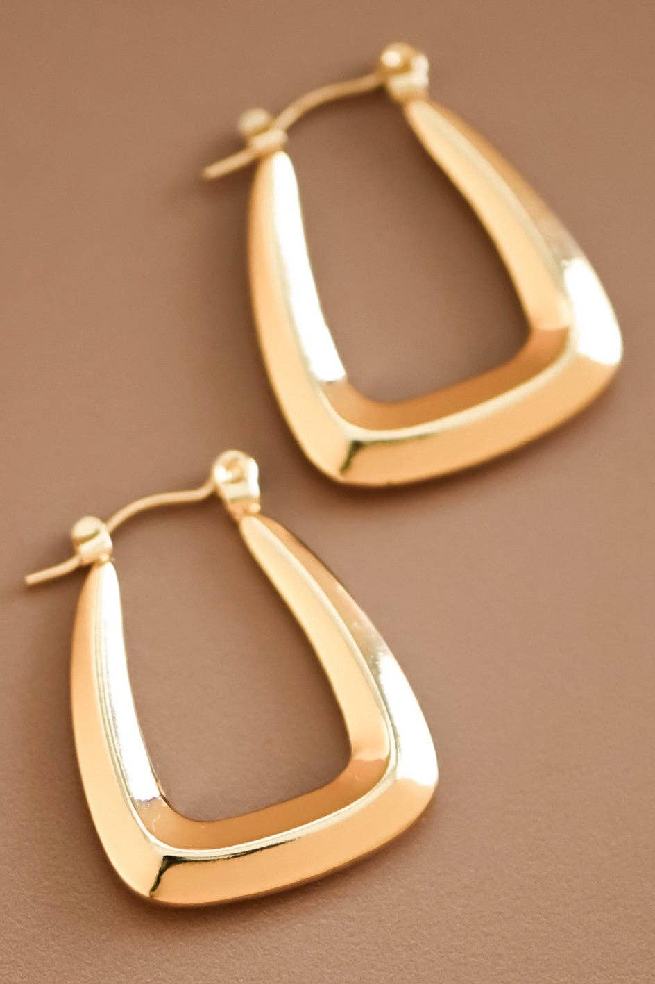 Flat U Hoop Earrings