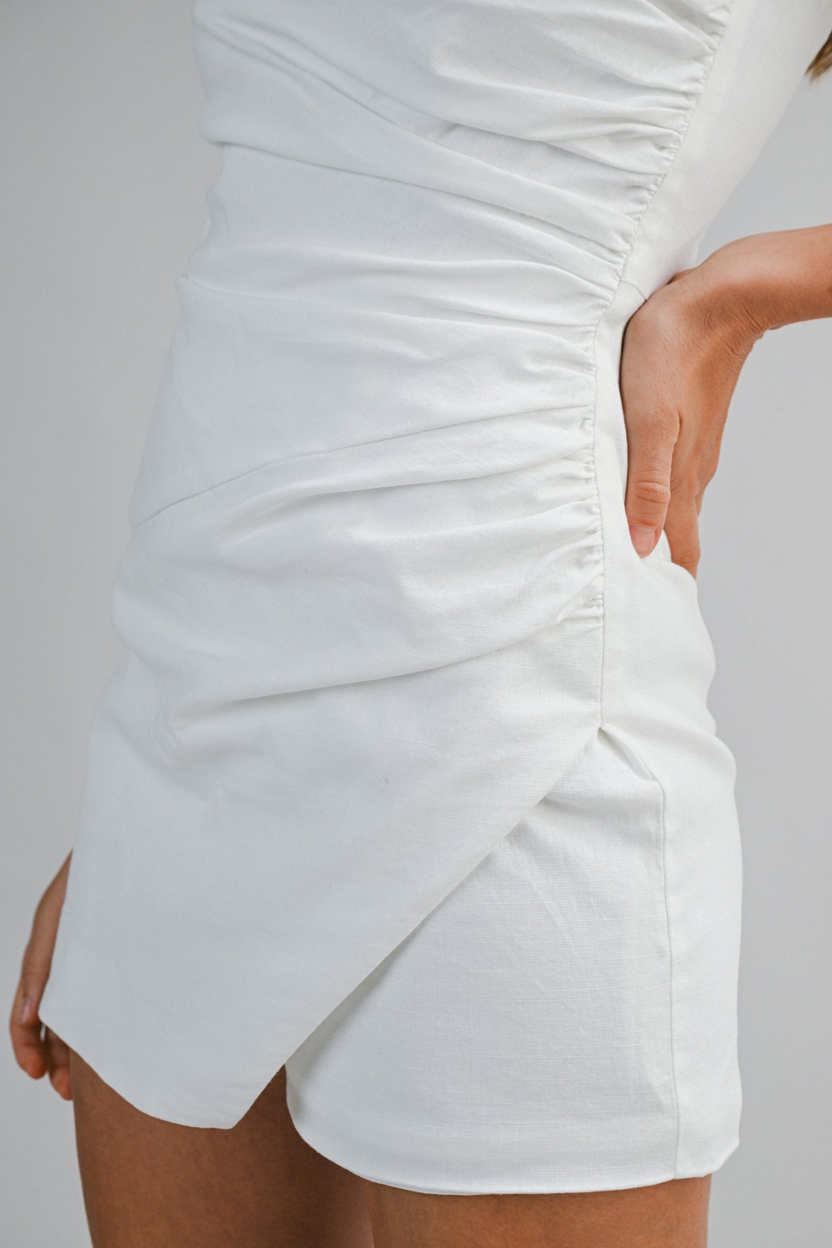 Zola Strapless Wrap Romper Off White