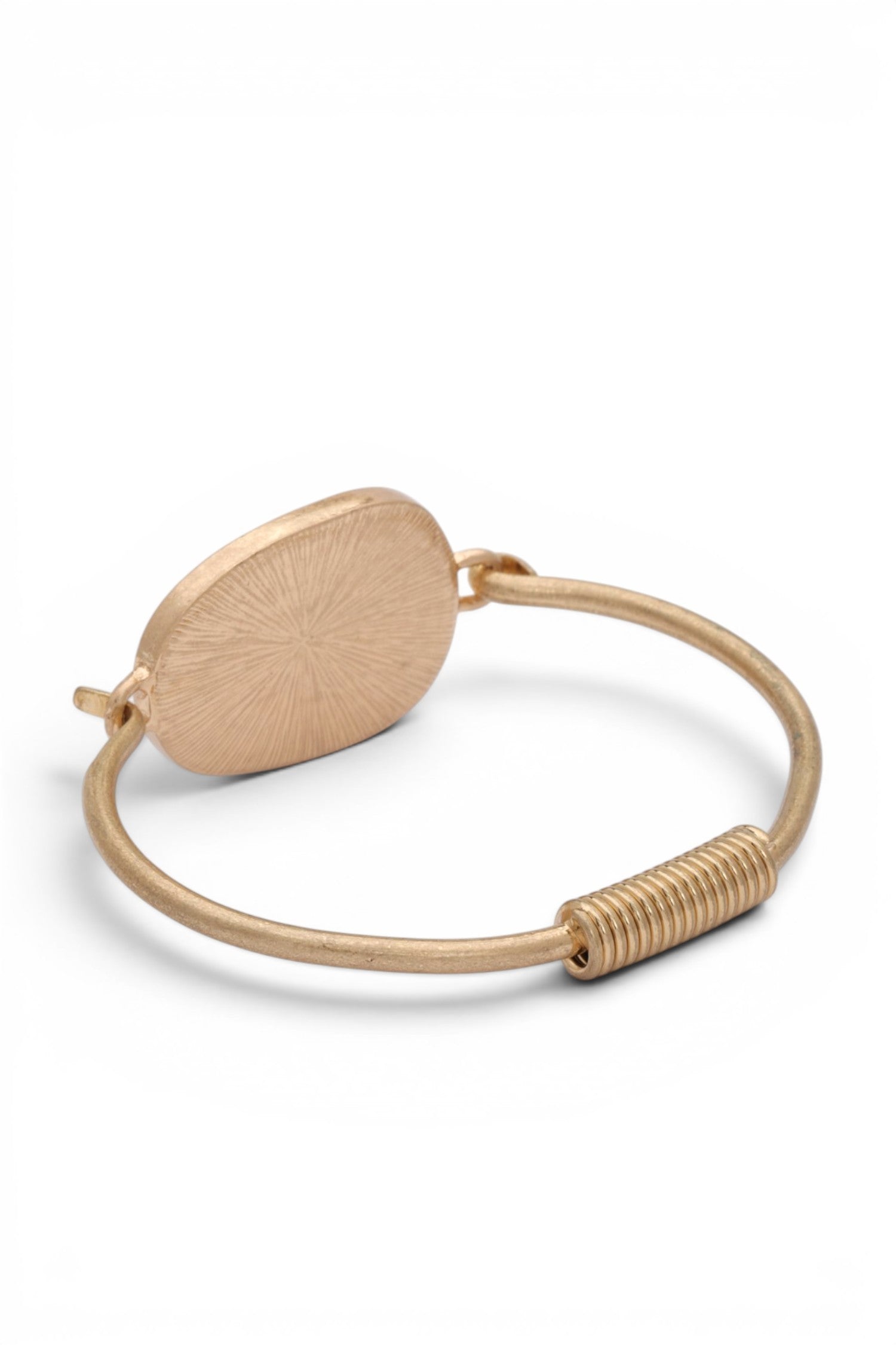 Genuine Stone Spring Flex Bangle Black