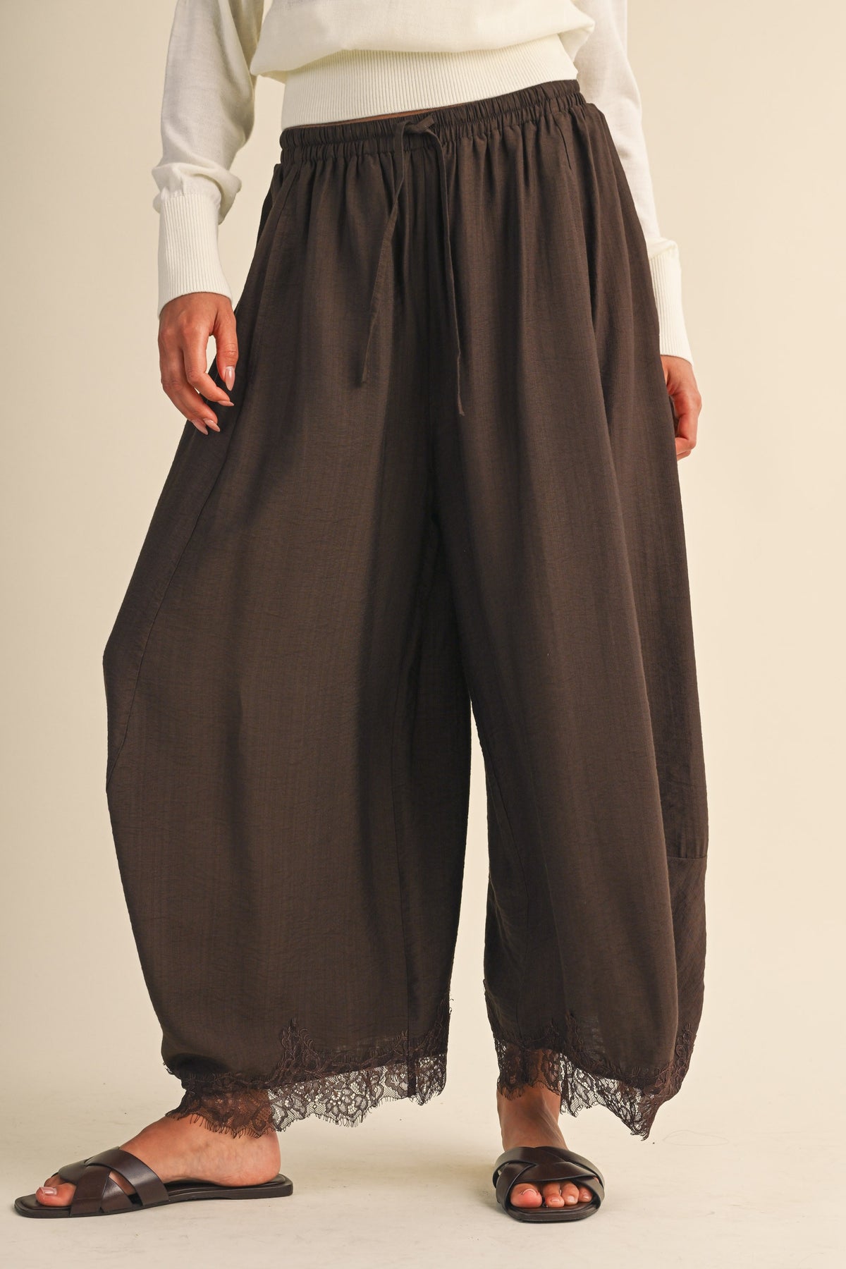 Lorelei Barrel Fit Pants Dk. Brown